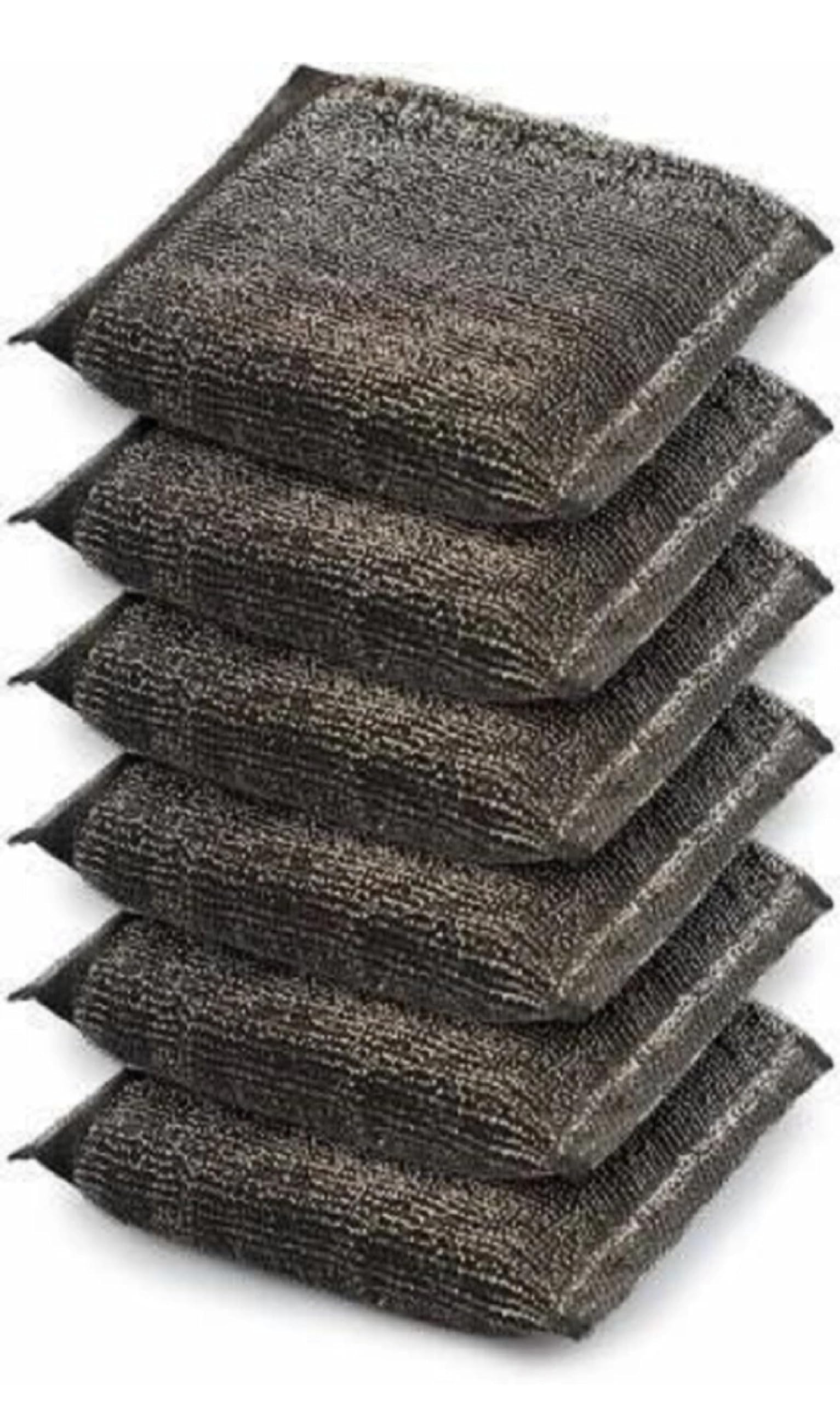 Foam Pad Sponge and Plastic Scrub Pads Foam Pad Sponge Scourer Kitchen Scrubber for Dish,Utensils,Tiles Cleaning Scrubber (Pack of 6, Black)