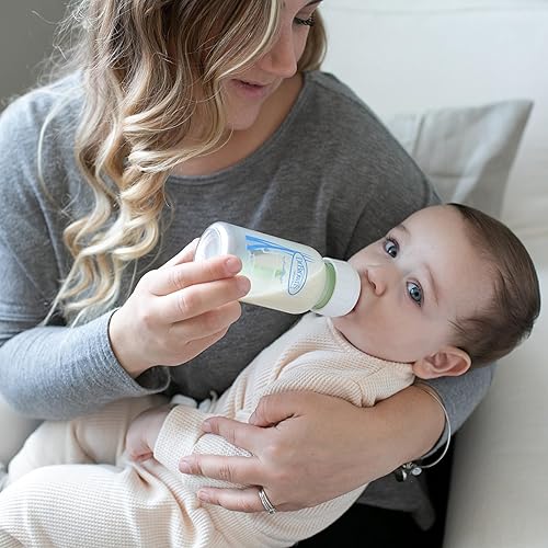 Miniatura 10 de Dr. Brown's Anti-Colic Options+ - Biberón de vidrio estrecho con boquilla de flujo lento de nivel 1, sin BPA, 4 onzas, paquete de 4