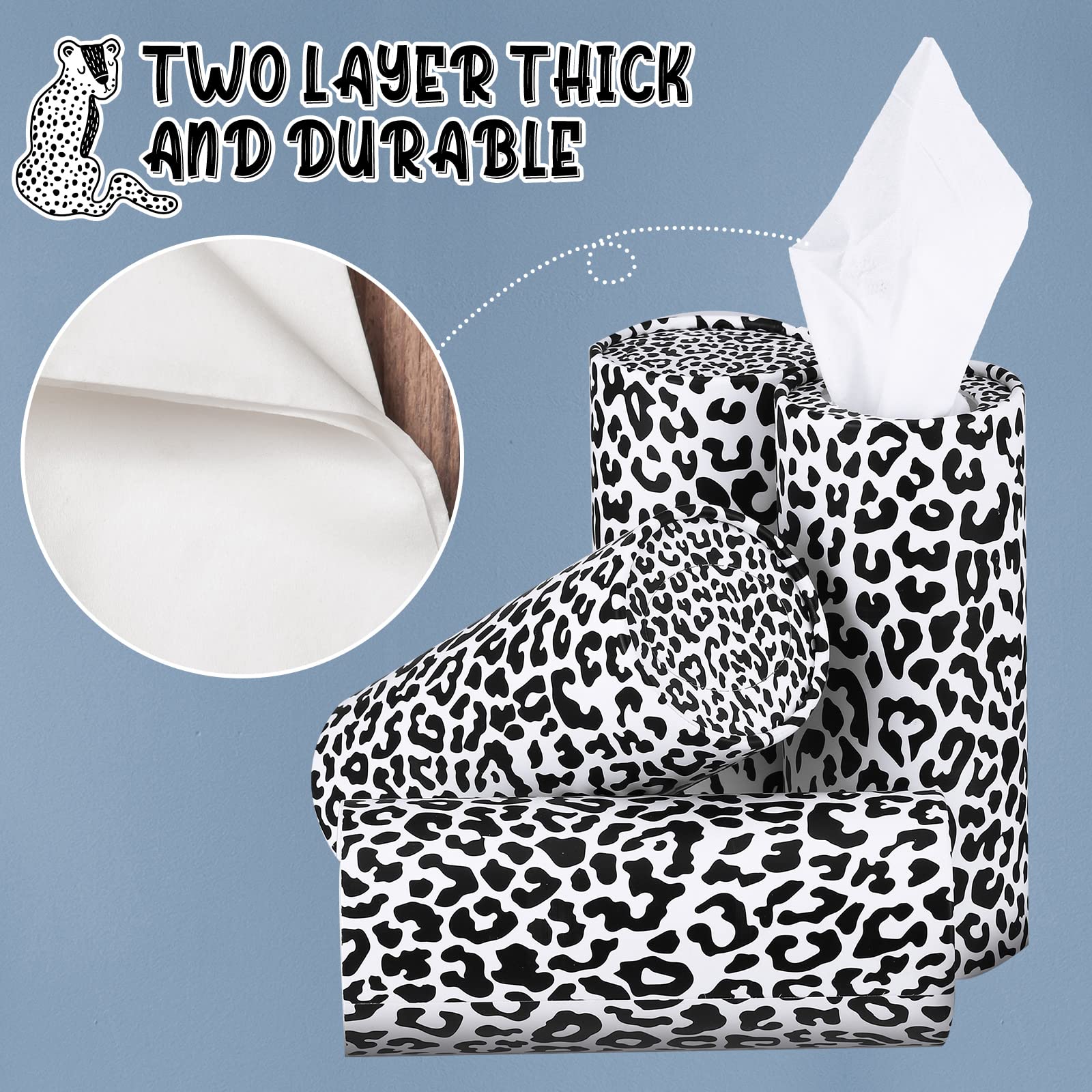 Amazon.com: Yoande 4 Pcs Round Car Tissues Holder with Facial