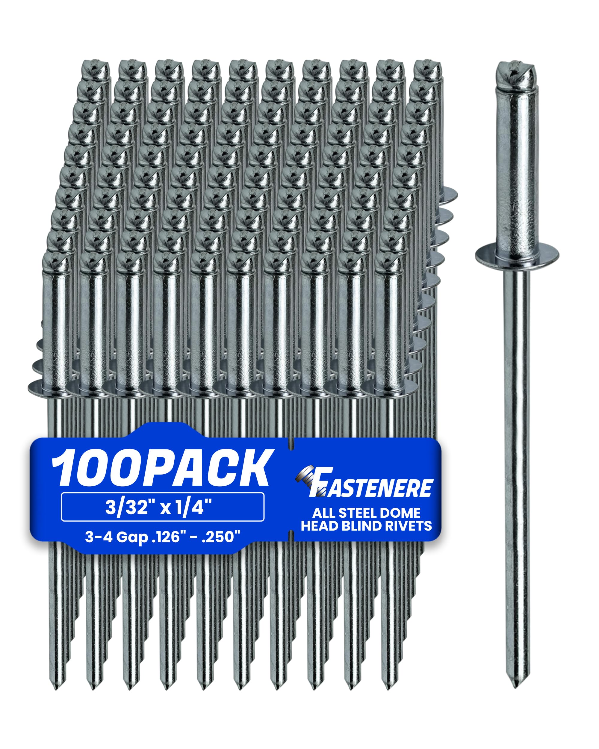 Aluminum Pop Rivets - 50pcs, Heavy Duty & Corrosion Resistant -12