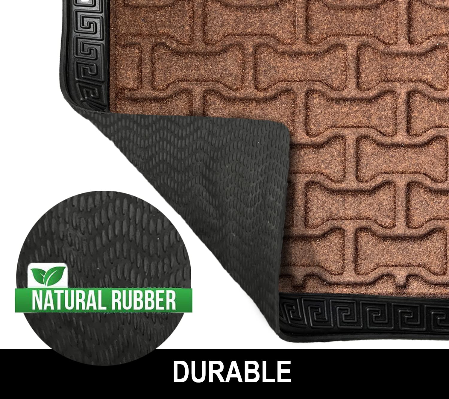 amazelo cart Polypropylene Anti Skid Door Mat for Entrance - Modern Stylish Washable Floor Rug Bath Mats for Home, Office, Bathroom, Living Room Kitchen & Hall Use (Rust) 1