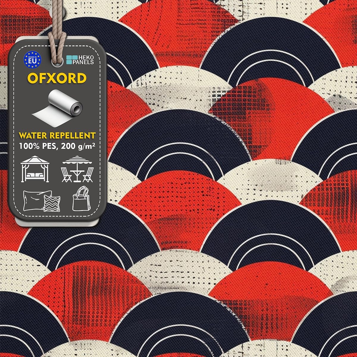 HEKO PANELS Tela Oxford impermeable primavera Japón abanicos 5 metros 155 x