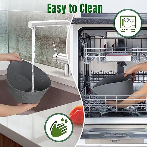 Miniatura 5 de FRTIM - Revestimientos de silicona para olla de cocción lenta, reutilizables, para ollas de cocción lenta, ovaladas de 7 a 8 cuartos de galón, a