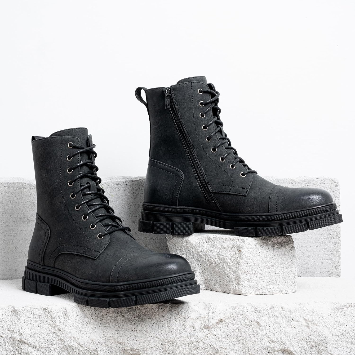 Jousen Men's Boots Fashion Motorcycle Combat Boots image 3