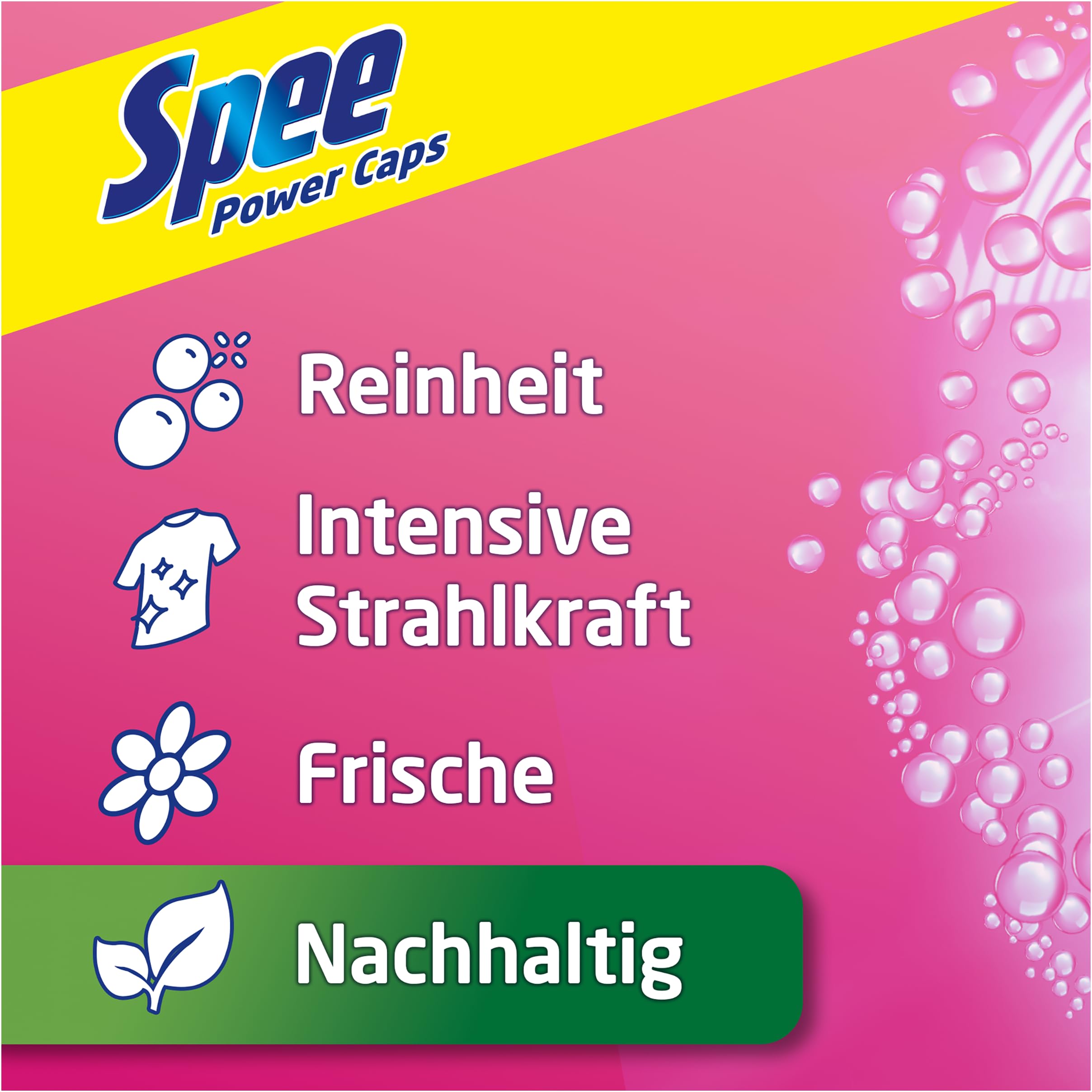 Spee Power Caps Color (120 Waschladungen), mit 4 in 1 Formel verleiht Reinheit, Strahlkraft & Frische, Waschmittel mit Extra Frische-Effekt, 20–60 °C