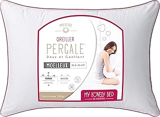 My Lovely Bed - Poduszka 50 x 70 cm - 100% bawełna - przepuszcza powietrze - przeciw roztoczom kurzu domowego - wysoka jakość | Premium