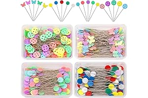404Pcs Flat Head Straight Pins Kits, Sewing Flat Head Pins Set -...
