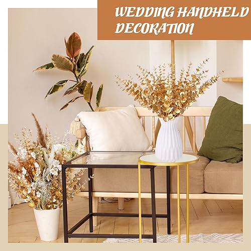 Miniatura 4 de Tallos de eucalipto, hojas de eucalipto artificiales, decoración de eucalipto, ramas de vegetación sintética para centros de mesa de boda, ramo de