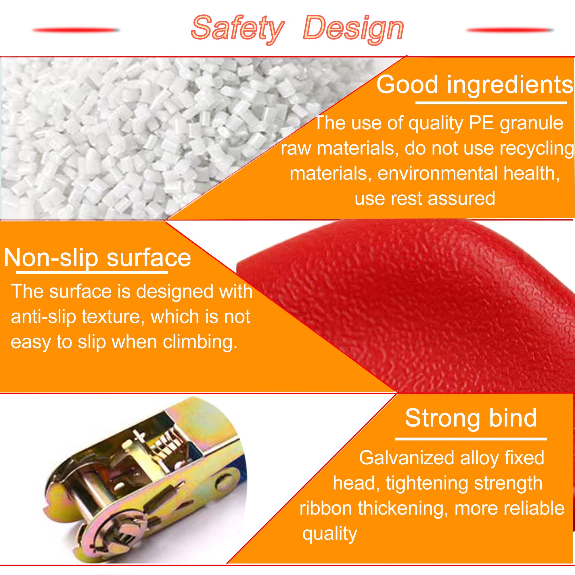 KINSPORY 16PC Tree Climbing Holds and 6pc Tree Ratchet Straps Climber Kit, Oversized Pig Nose Climb Rock Holds Kit for Outdoor Ninja Warrior Obstacle Course Training