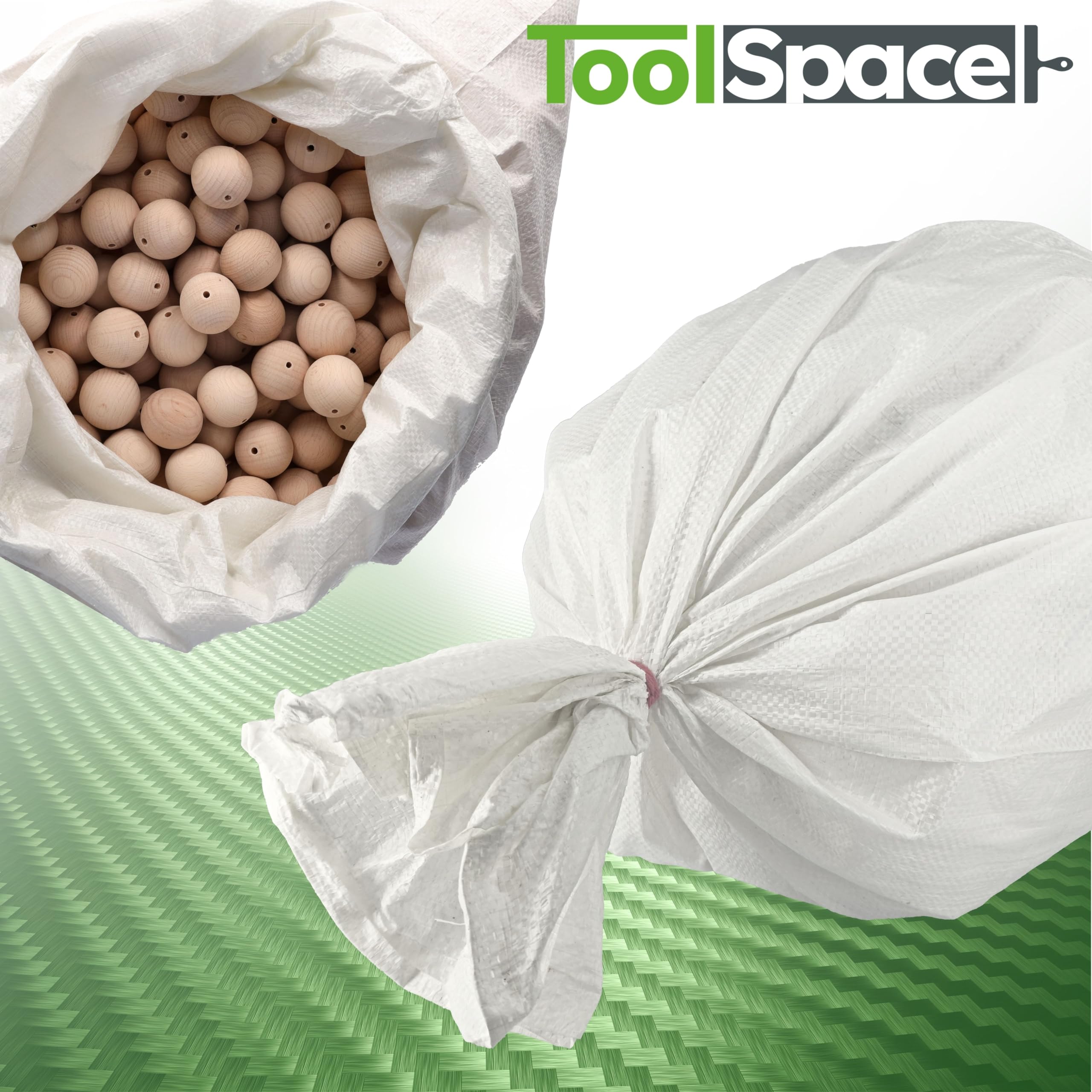 ToolSpace 20x Sacos de Polipropileno Blancos Resistentes para Cargas Pesadas de 50 kg Tela Tejido PP Ideales Escombros Arena Cereales Inundaciones Jardín Protección UV Costuras Fuertes 105 x 65 cm