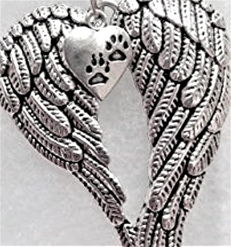 Miniatura 2 de Pet Memorial - Alas de ángel guardián con estampado de patas, adorno de Navidad en memoria, regalo de condolencias de Furbaby