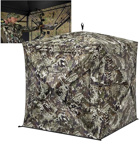 TIDEWE Hunting Blind 270°See Through with Silent Door