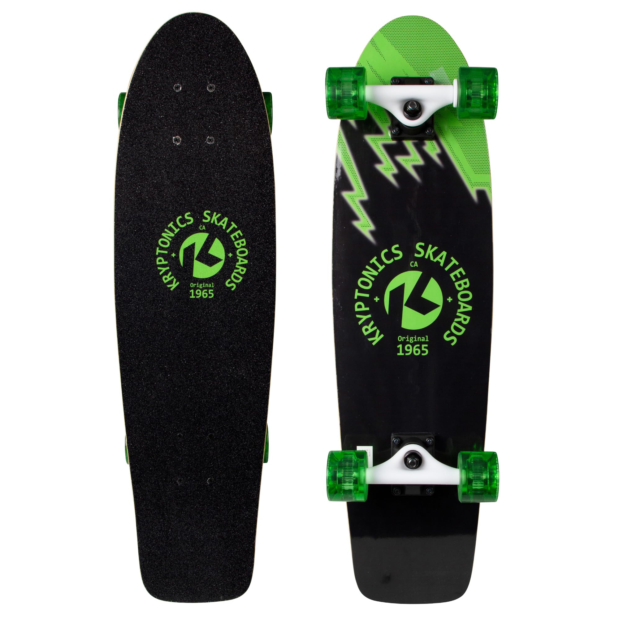 KR Lot de 2 planches Cruiser avec lumières auto-alimentées SKB Volter 76,2 cm