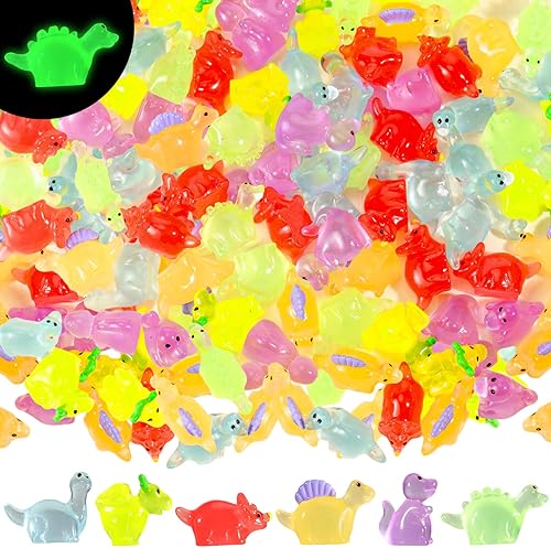 Miniatura 10 de Poen 96 piezas de mini figuras de dinosaurio de resina pequeños juguetes de dinosaurio de jardín de hadas, mini dinosaurios pequeños realistas