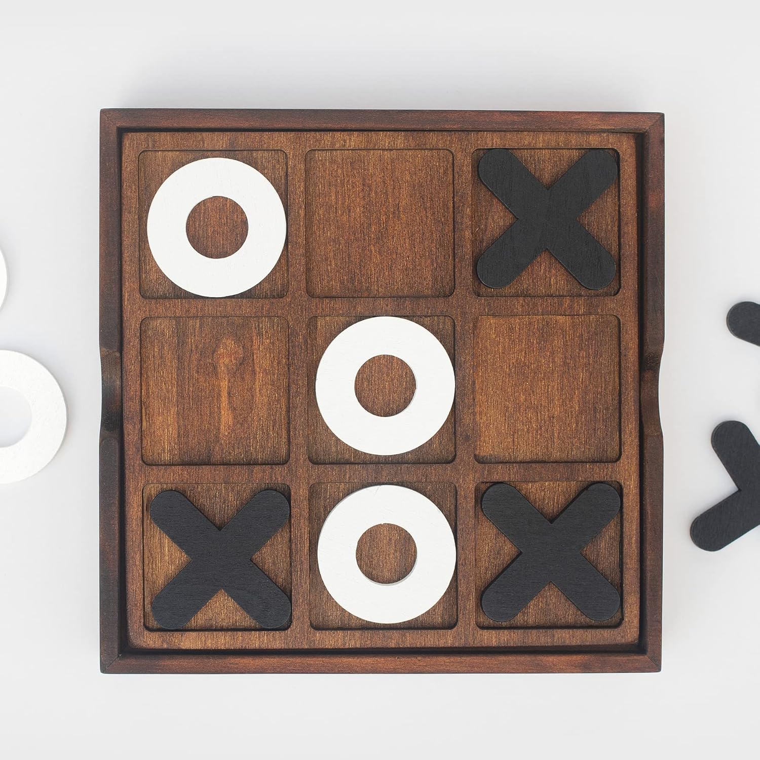 Iron & Gory | Noughts and Crosses | Wooden Board Games for Adults | Travel Games | Tic Tac Toe Game | Classic Board Game & Mini | Portable Travel for Adults | 2 Player Classic