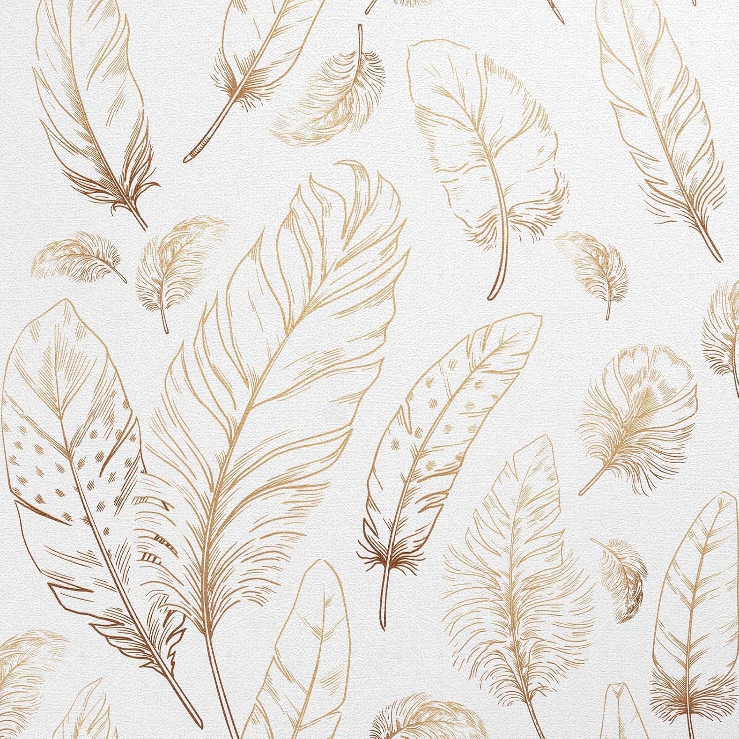 FOKRIM Gold and White Feather Wallpaper for Walls 45x300cm 13-Sqft Sticker Wallpaper Peel and Stick Removable Self Adhesive Waterproof Wallpaper (B0DF4113SW) Amazon Price History, Amazon Price Tracker