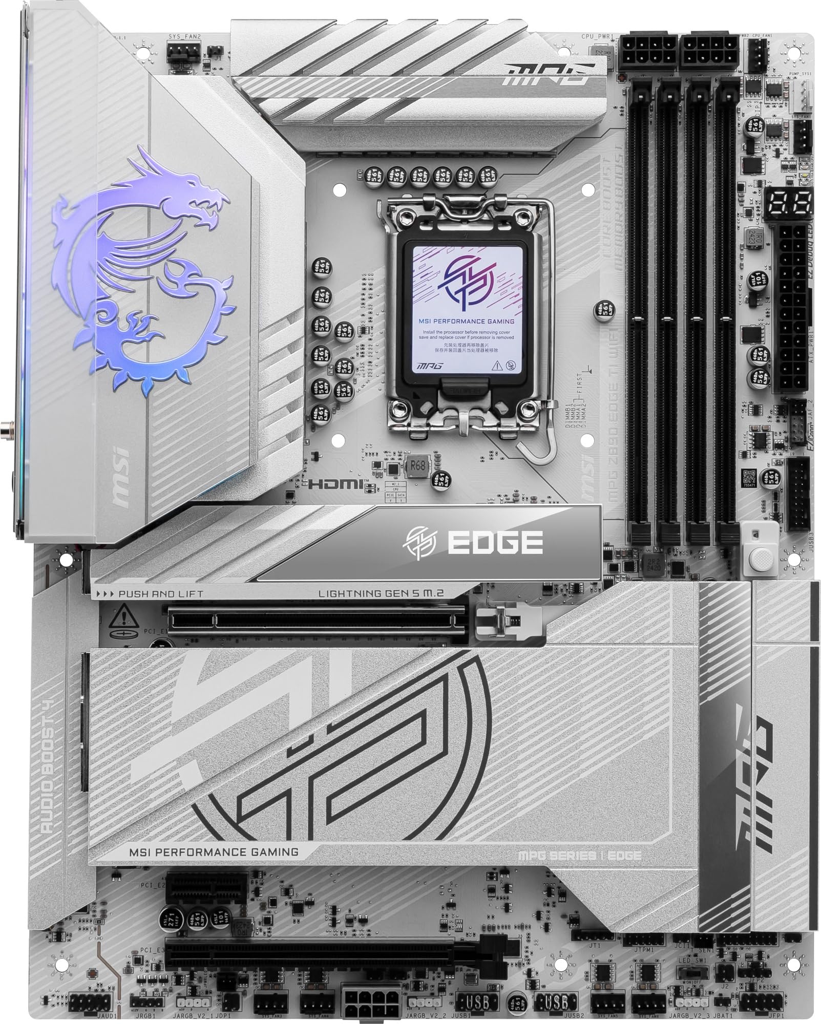 MSI MPG Z890 EDGE TI WIFI Z890 Chipset Carte mère ATX MB6584