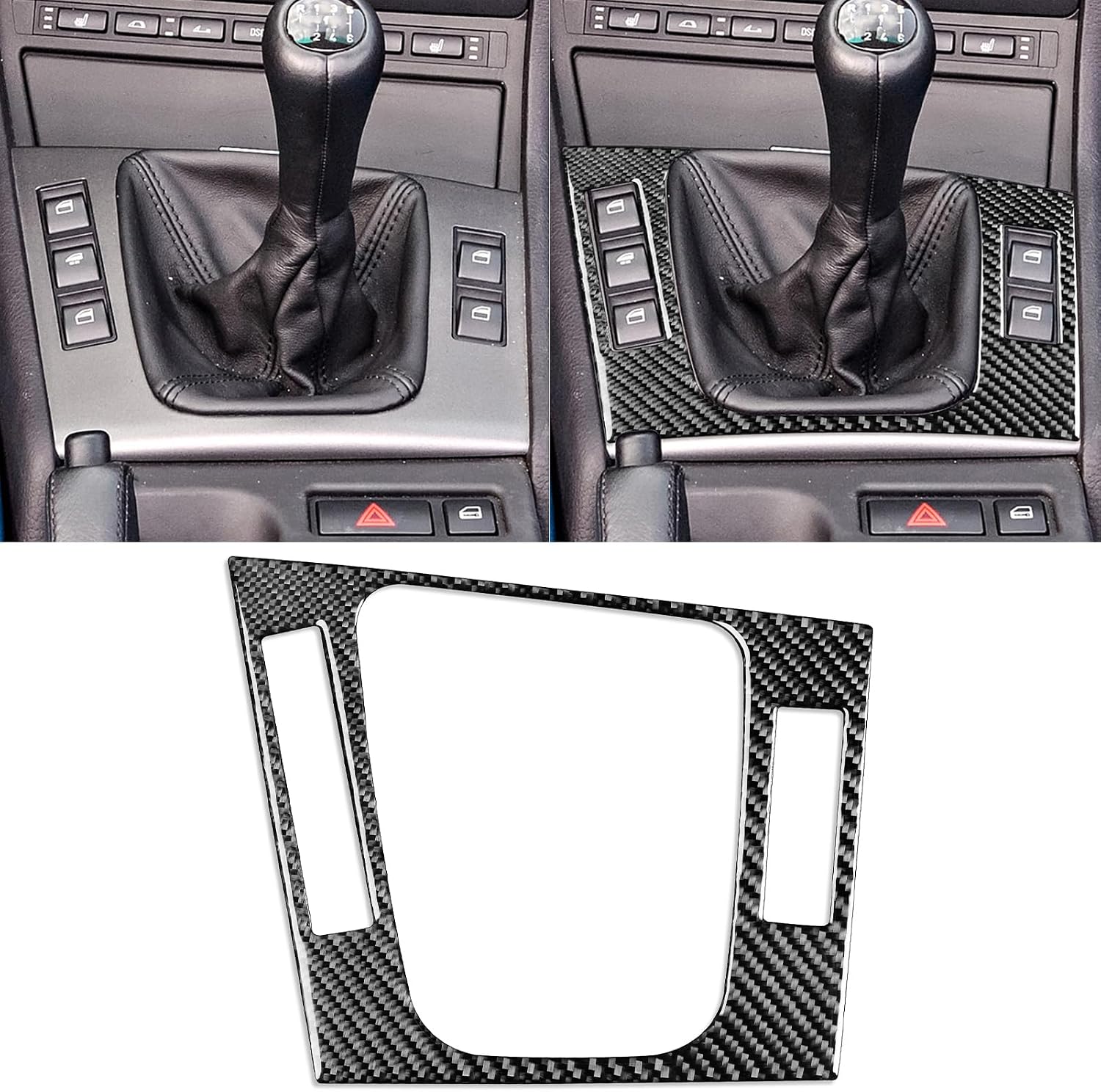 JKYUKU Real Carbon Fiber for BMW Accessories Center Console Gear Shift Trim