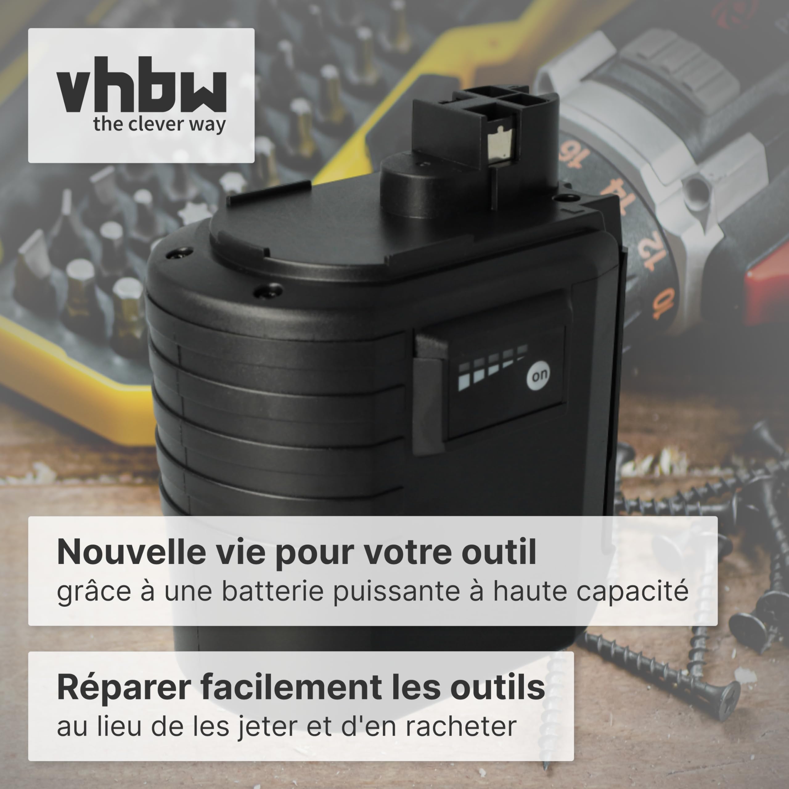 vhbw Batterie Remplacement pour Bosch 2607335097