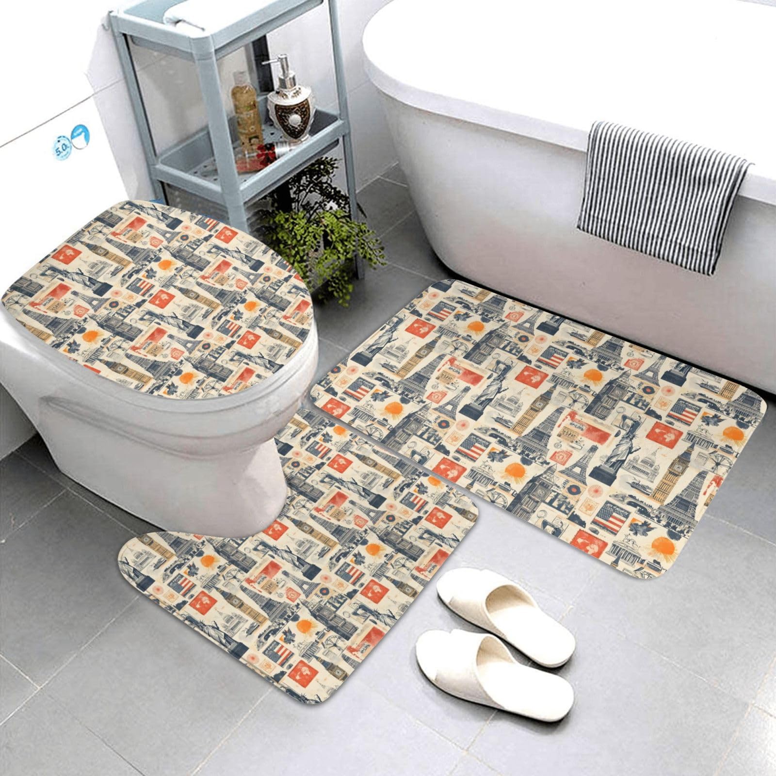Tapis de douche doux lavable pour sol de salle de bain sécurisé