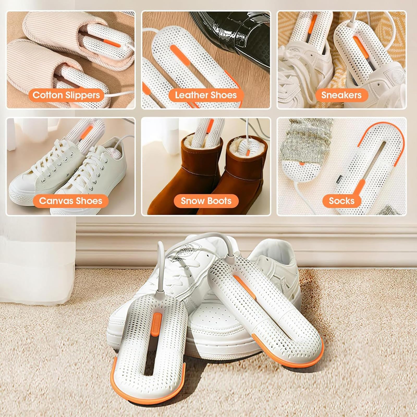 Asciuga Scarpe Da Calcio, Asciuga Scarpe Aria Calda a 360� Con Lunghezza  Regolabile 3 Modalit� Timer, Asciuga Scarpe Da Calcio Per Scarponi Da Sci  Scarpe per Bambini : Amazon.it: Moda