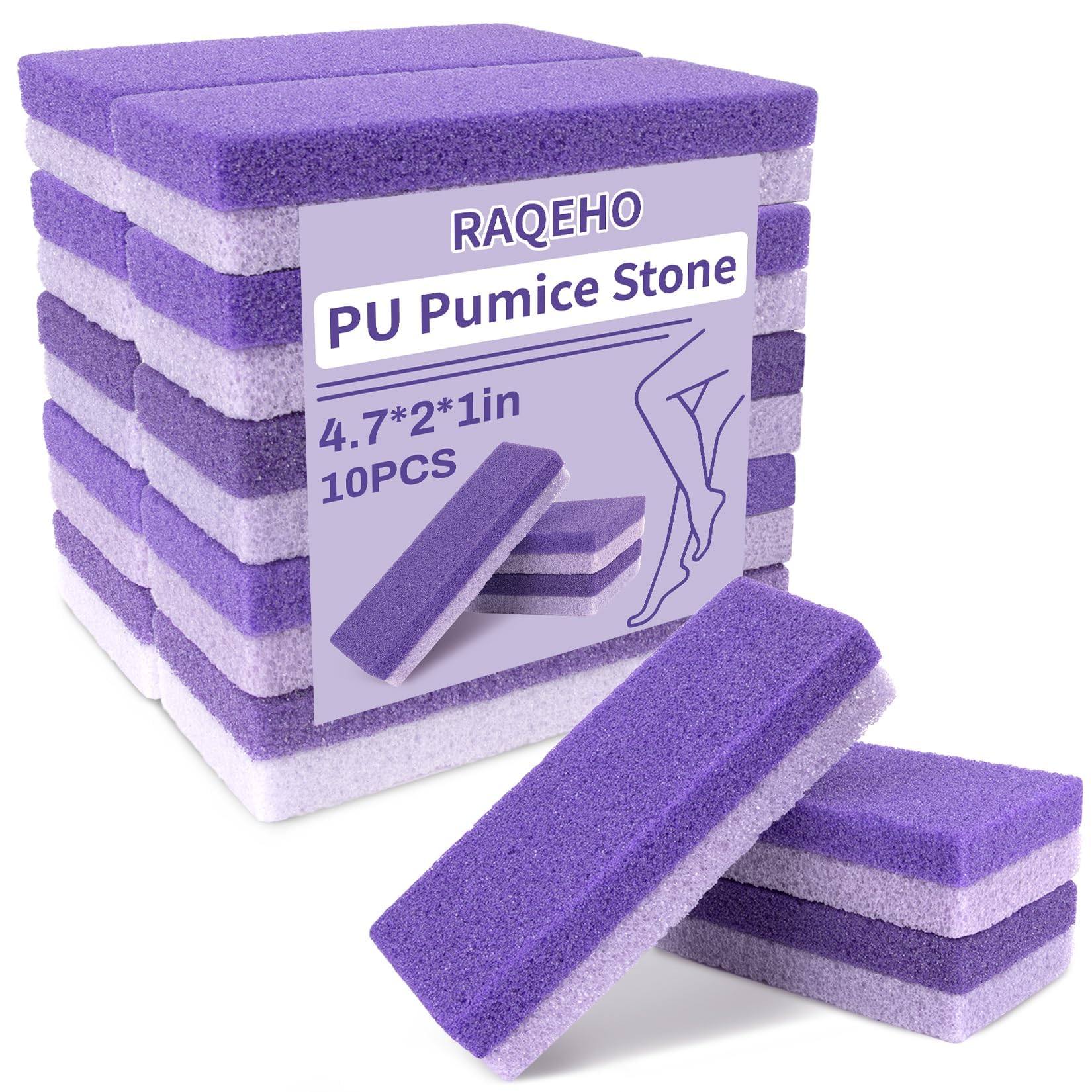 10 Pumice Stone for Feet - 4.7"x2"x1" Double Side Foot Pumice Stone