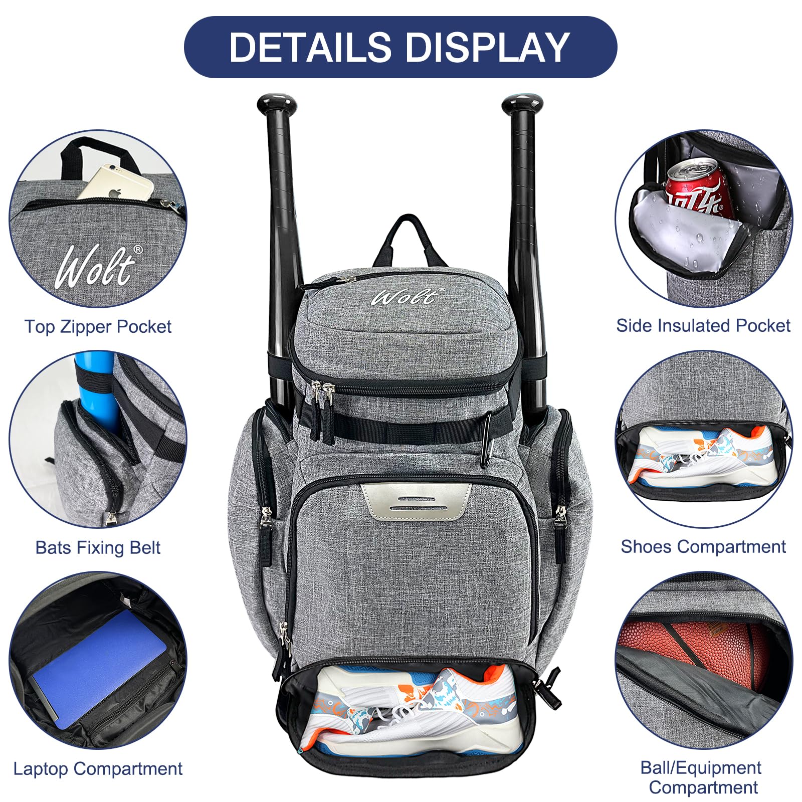 Wolt Basketball Bag Wolt WOLT Basketball Backpack Bag With