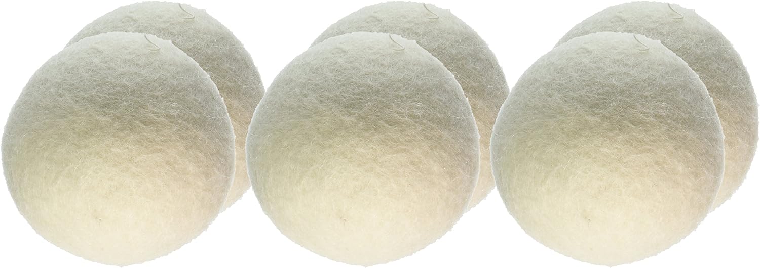 SoSoft Wool Dryer Balls 100% Premium So Soft Wool Dryer Balls XL Hand Made in Nepal All Natural Eco Friendly All Natural Fabric Softener (White)