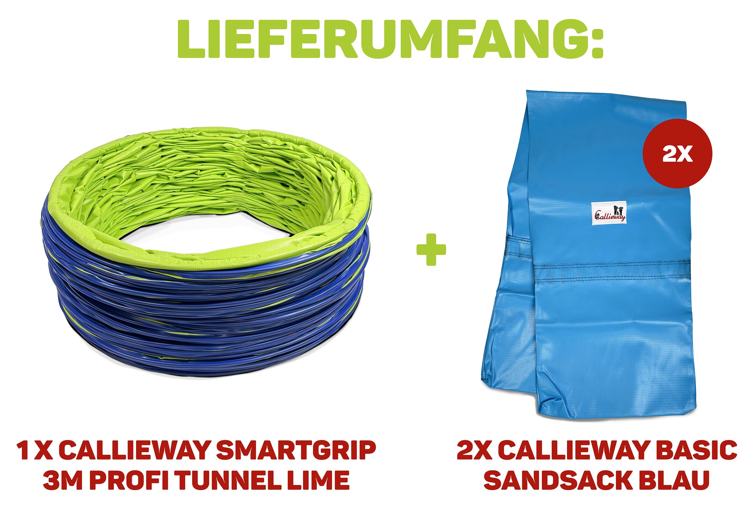 Callieway® Dog behendigheidstunnel, professionele hondentunnel, behendigingsapparaat (steunzandzakken al inbegrepen) (5 m, fuchsia