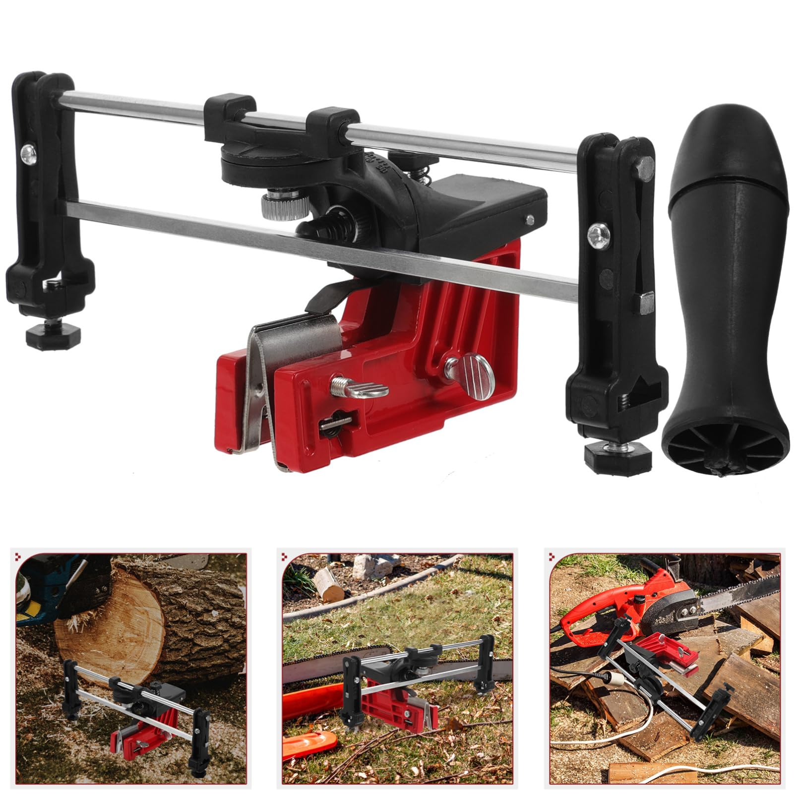 YARNOW Affilatrice Per Motoseghe Di Utensili Per Affilatura Comoda Compatibile Tutti i Tipi Di Catene Per Motoseghe Leggero e Portatile Per Uso Pratico