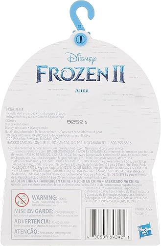 Miniatura 2 de Disney Frozen Muñeca pequeña Anna con capa extraíble inspirada en Frozen 2