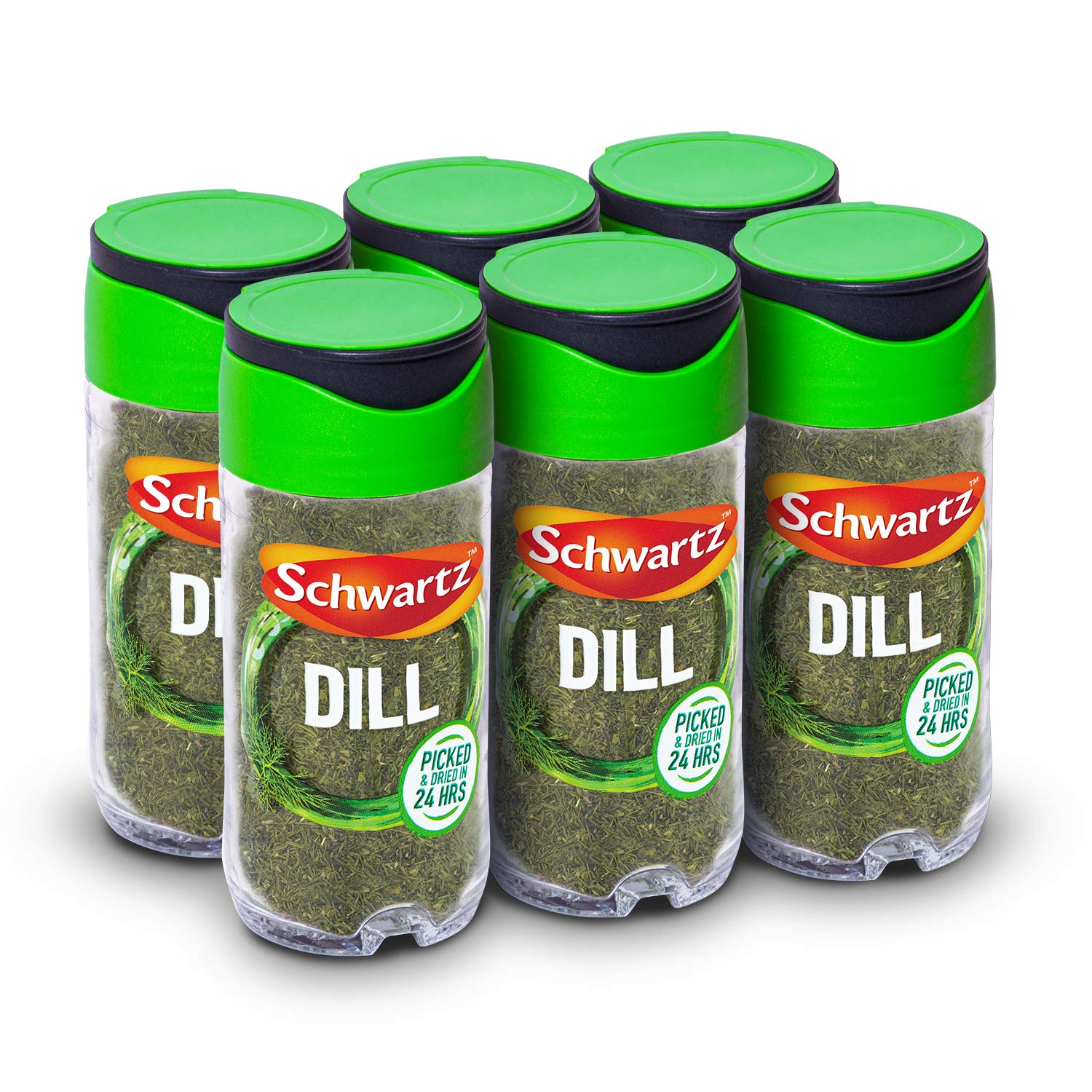 Dill 10 G | Jar | Pack of 6 | Bursting with Flavour | Citrusy, Anise-Like Taste | Versatile Spice, Essential for European Classics | Perfect for Fish Dishes, Salads and Root Vegetables