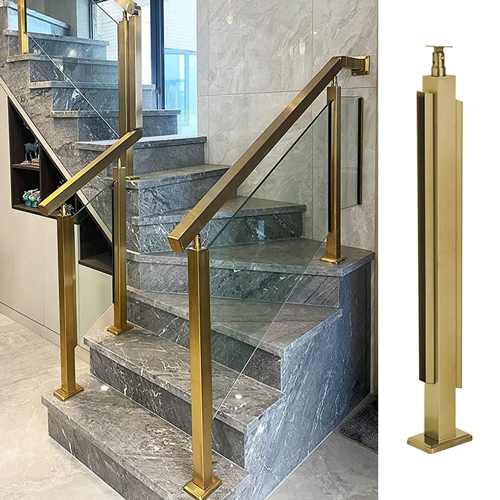 Poste de barandilla de acero inoxidable duradero para escalones de porche y piscina