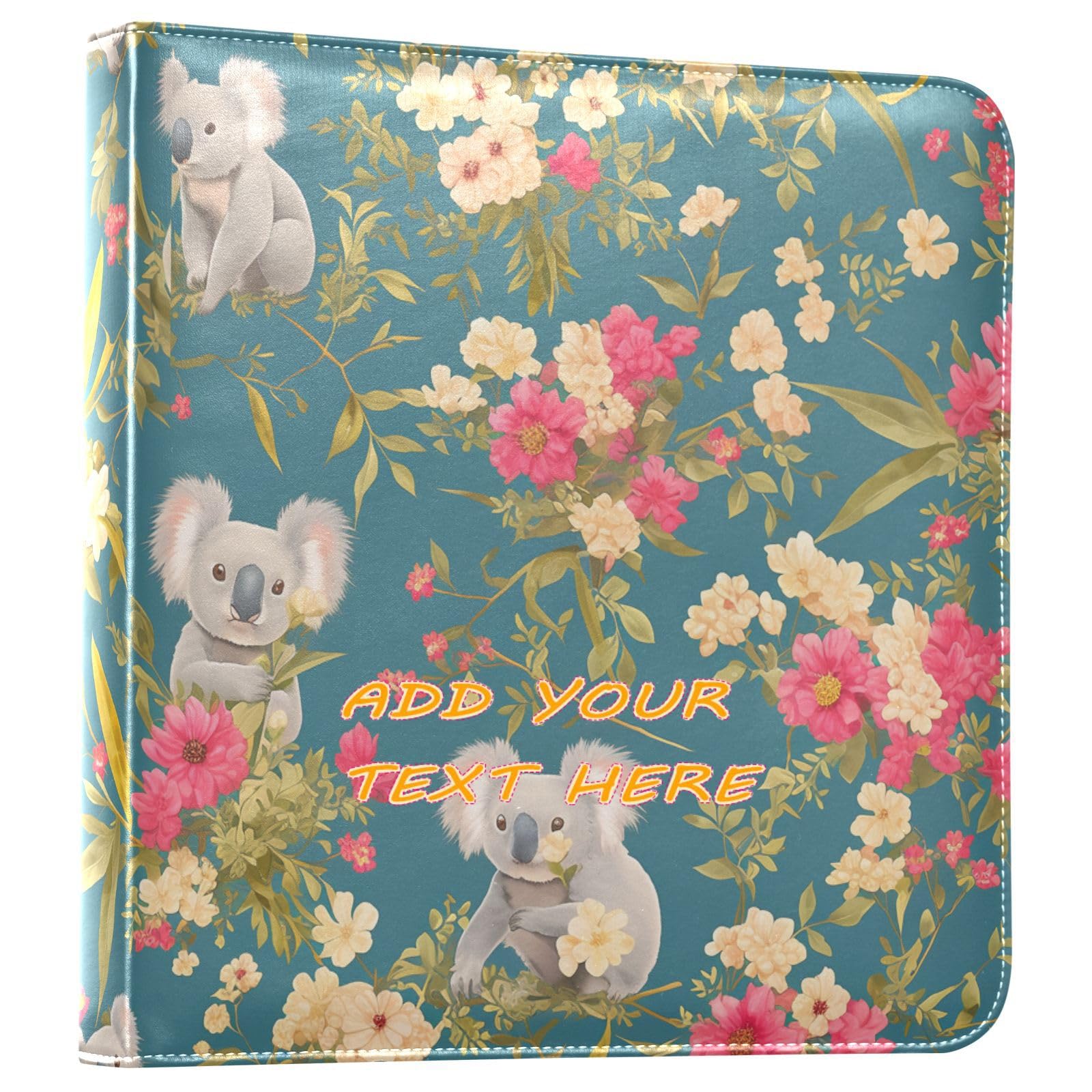 Koala kwiaty retro zielony spersonalizowany album fotograficzny segregator fotoksiążki samoprzylepny spersonalizowany album fotograficzny książka albumy rodzinne na zdjęcia 2 szt. 15 x 18 cm zdjęcia