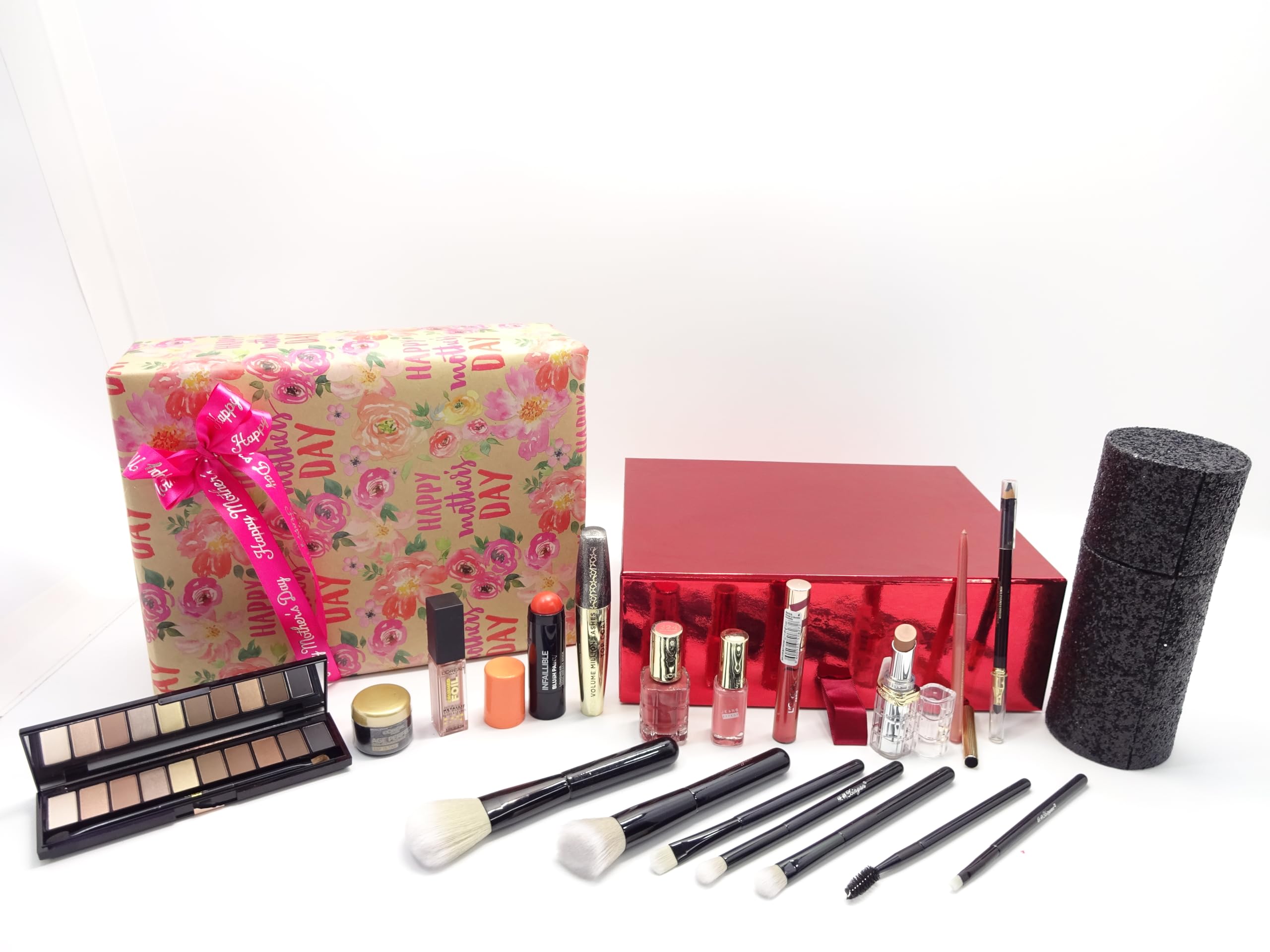 Ensemble de pinceaux de maquillage Kabuki avec support pour la fête des mères
