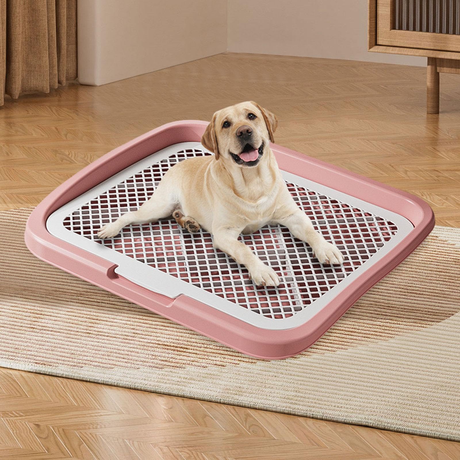 KESOTO Lettiera per Cani Toilette da Interno Vaschetta Igienica Box per Bisogni con Struttura Leggera E Riutilizzabile Adatta Come Regalo per Proprietari di, Rosa