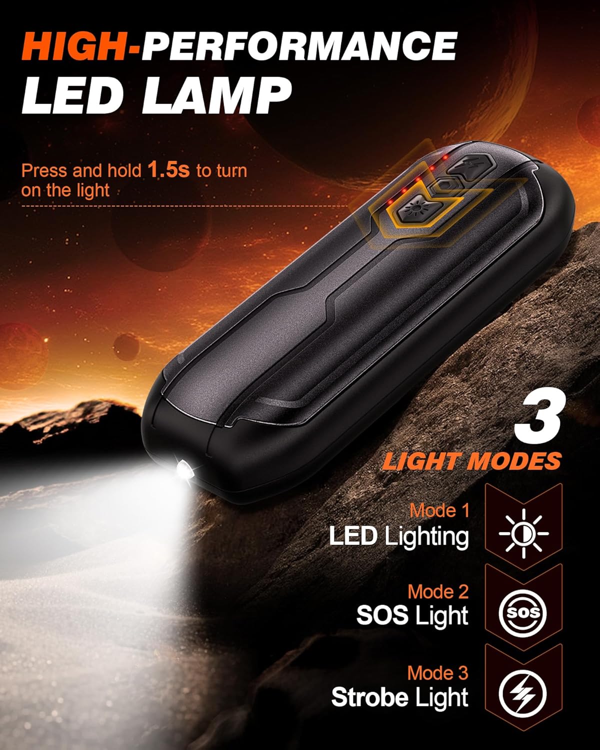 Rechargeable Hand Warmers 4 Pack - 6000mAh AI Handwarmers with Flashlight & 5 Level, 20Hrs Long Lasting, 2 in 1 Portable Electric Heater, Gift for Women/Men/Christmas/Golf/Camping/Hunting