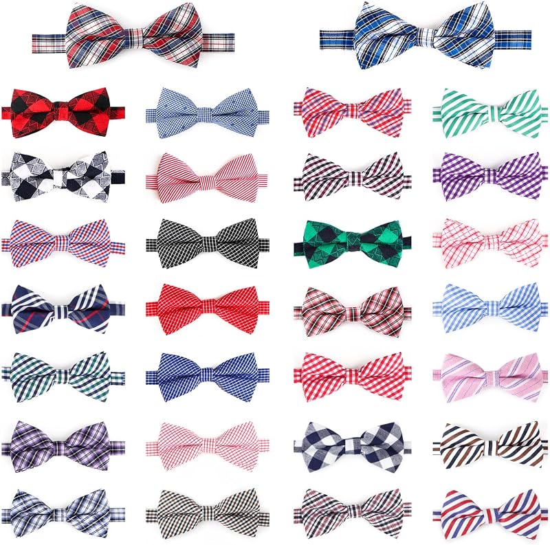 Gravatas-borboleta para cães e gatos Segarty, estampas variadas e faixa ajustável, pacote com 30 unidades