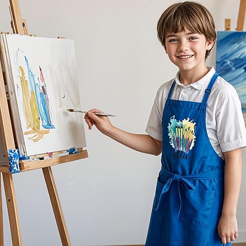 Miniatura 2 de Delantal unisex para niños con nombre personalizado, perfecto para pintar, manualidades y diversión, gran regalo de Navidad o relleno de calcetines