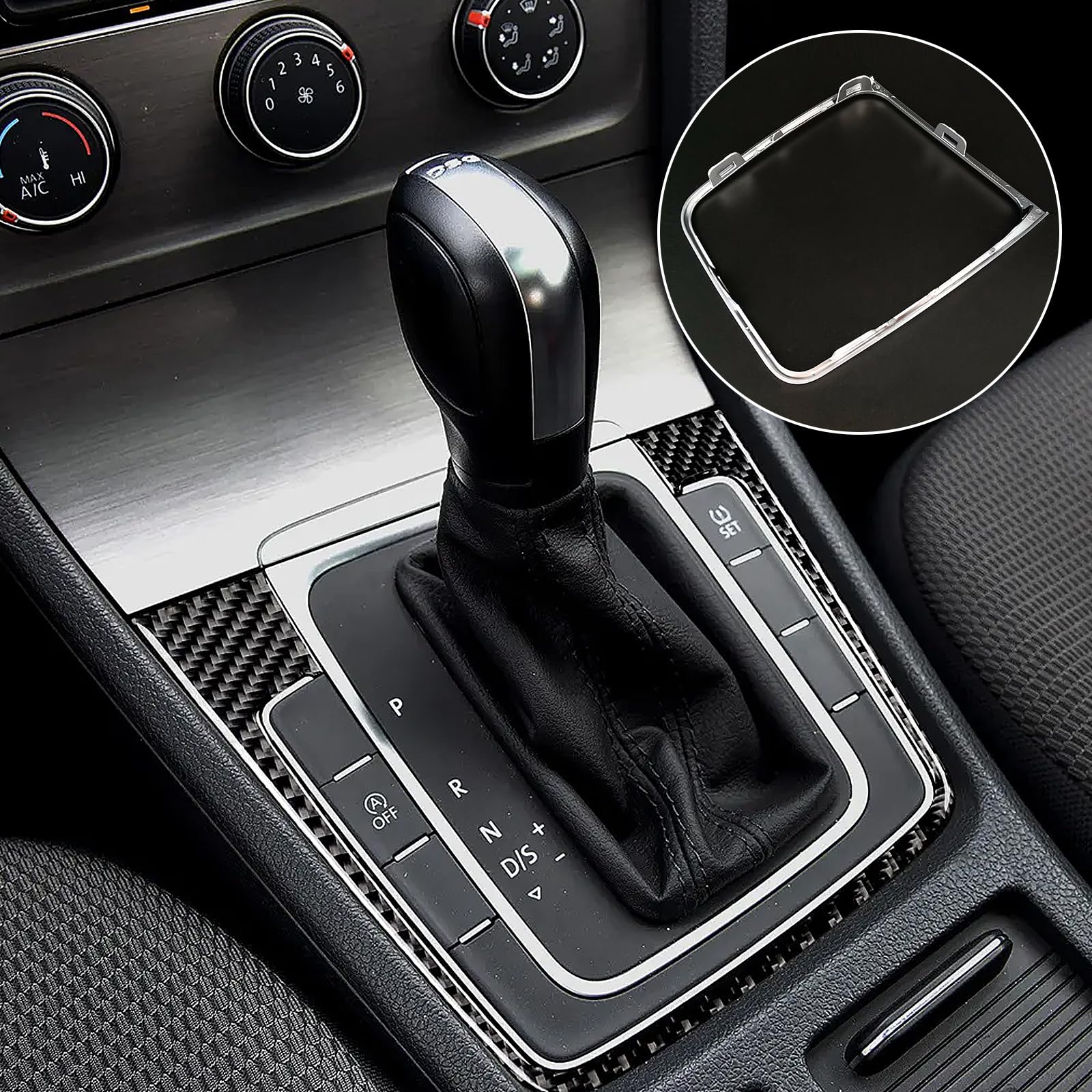5GG713203A ramka zmiany biegów, uchwyt do zmiany biegów, gałka zmiany biegów, kompatybilna z VW Golf 7 7.5, Golf R 2008-2013, lewy napęd, podstawa, okrągła osłona, automatyczna okrągła osłona do