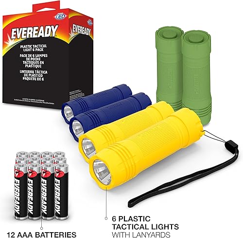 Miniatura 7 de Eveready Paquete múltiple de linterna LED, brillante y duradera, batería de larga duración, uso para emergencias, campamento, exteriores, baterías