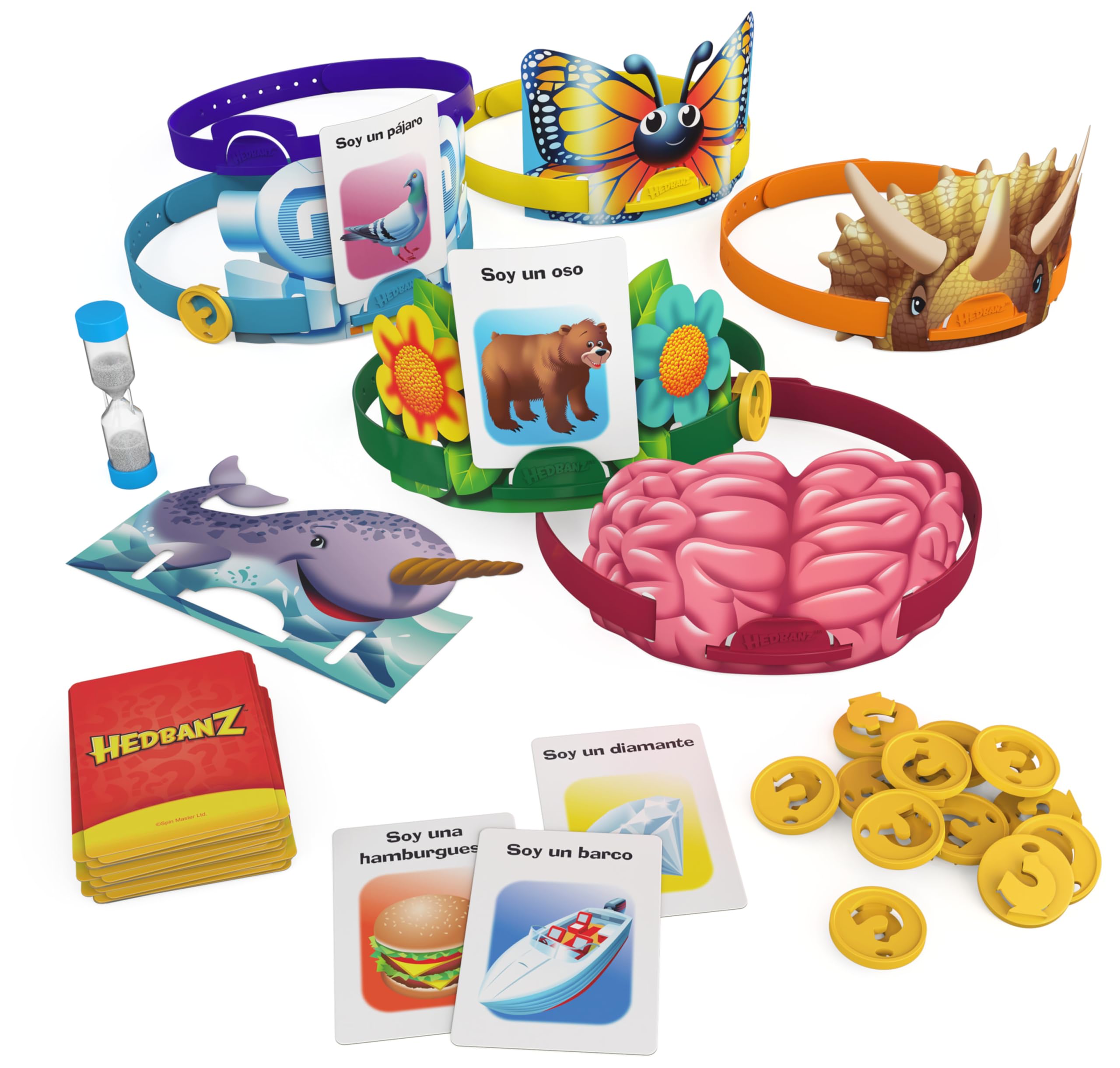 Spin Master Games - Juego Hedbanz | Juegos De Mesa Niños 7 Años O Más con Adivinanzas para Toda La Familia | Juegos De Mesa Familiares De 2 A 6 Jugadores | Regalo Niño 7 Años O Más