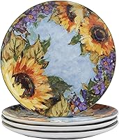 Vista 2 de Certified International Juego de vajilla de 16 piezas con ramo de girasol, servicio para 4