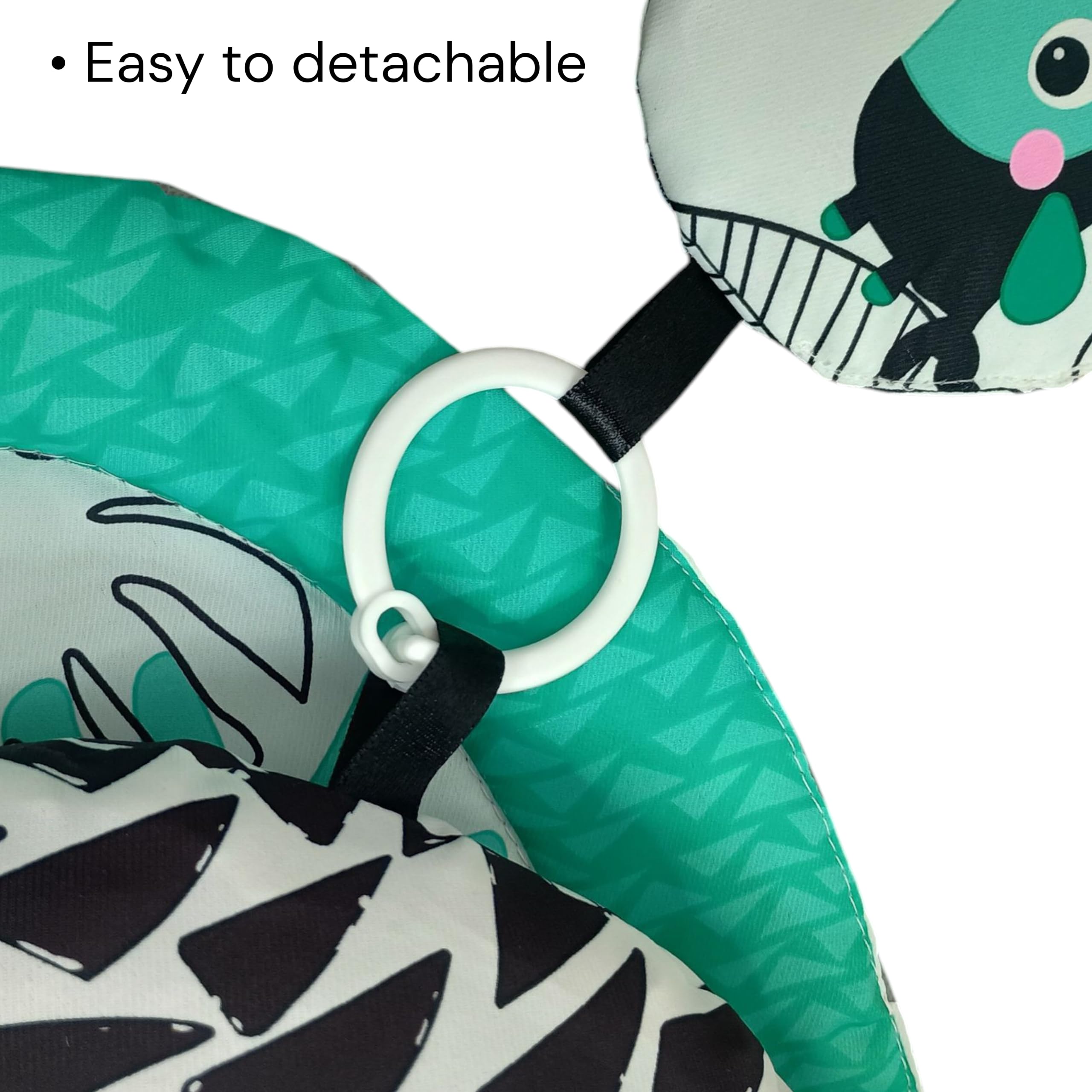 Fabrify Tummy Time Baby Mat with Teethers and Mirror, Sensory Development Toy Educational Toy to Develop Hand and Eye Movement Play Tummy Time Mat, Baby Play Mat, Sensory Toys for 0-12 Months (Pink) 4