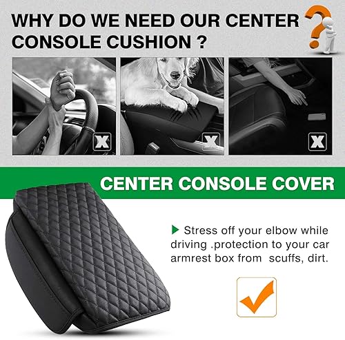 Miniatura 3 de Shademax Funda para Consola Central de Coche para Toyota 4Runner 2024 2023-2020 Accesorios, Reposamuñecas para Automóvil Almohadilla de Reposabrazos
