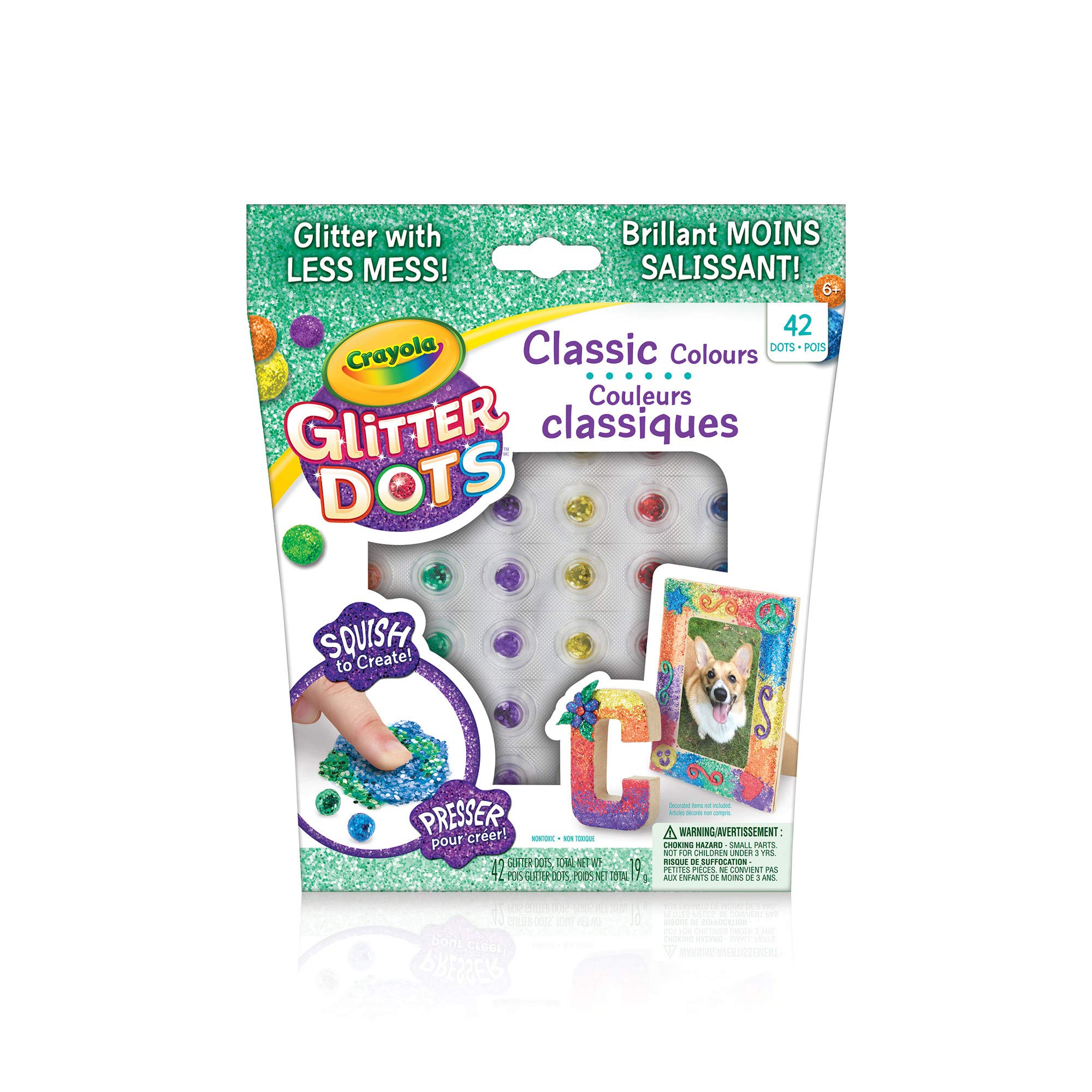Crayola Glitter Dots Classic Colours : kit de loisirs créatifs pour enfants