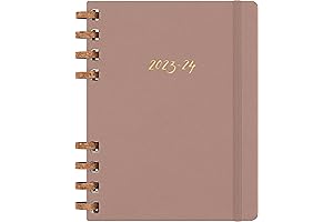 Moleskine 12-Month Large Spiral Academic Planner 2023-2024, Almond