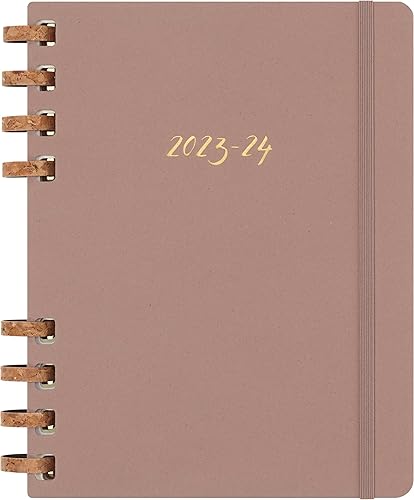 Moleskine Agenda académica en espiral 2024, 12M, extragrande, almendra triturada, tapa dura (7.5 x 10)