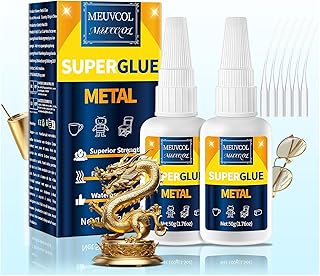 Metal Glue 100g - Heavy Duty Super Glue for Metal, Aluminum, Stainless Steel, Craft - Strongest Metallic Adhesive Weld, Fast-Bonding & Clear, Liquid Bonding Adhesive for Plastic, Wood,Rubber