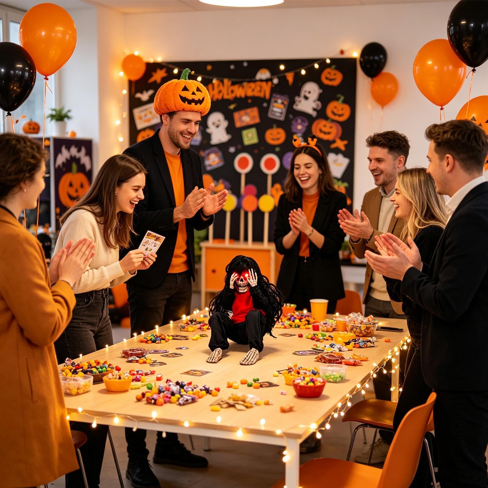 Decorazione Scheletro Halloween Pianto Attivato Dal Suono Con Capelli Lunghi | Decorazione Gotica Per Casa E Regali Di Festa Per Casa Infestata Cortile Esterno Cimitero Bar Ingresso Soggiorno Festa